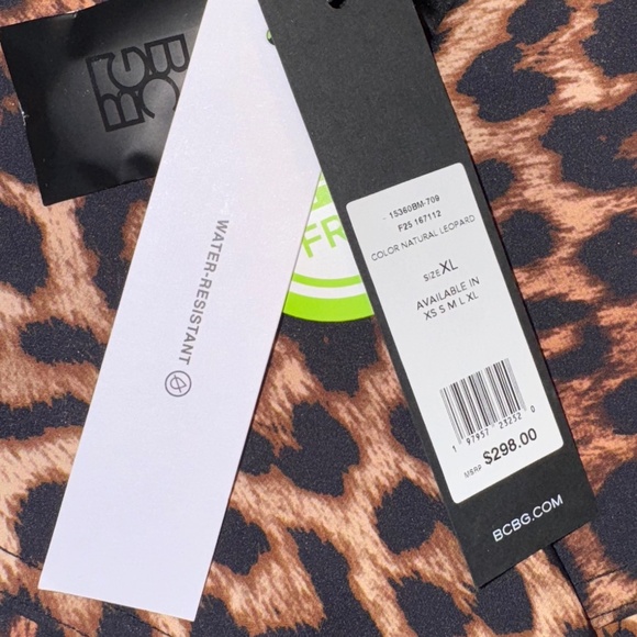 BCBG Max Azria Animal Print Trench Coat Leopard NWT XL - Picture 8 of 13